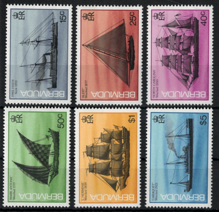 1986 Bermuda, Yvert # 491-96, Navi, MNH**