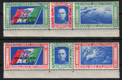 1933 Italia, Regno, Posta Aerea, # 51E-52E, Trittici Calo, MNH**