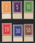 1949 ISRAELE, Segnatasse Cifra # 6-11, MNH**
