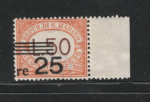 1943 San Marino, Segnatasse, 25 Lire su 50 Lire arancio # 64b, MNH**