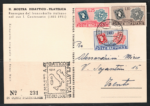 1951 Italia, 28-10-1951 Francobolli di Sardegna su cartolina commemorativa Usata