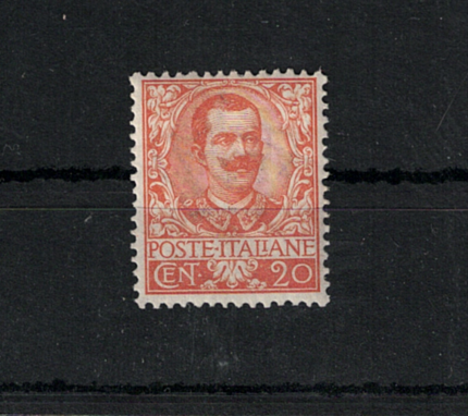 1901 Italia, Regno, # 72, 20 cent arancio, Ottimamente centrato, MNH**