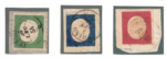 1854 Sardegna, Terza Emissione, 5c. verde, 20 c. azzurro, 40 c. rosso, Usati
