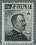 1906 Italia, Regno, # 80, 15 cent grigio nero, Discreta Centratura - MNH**