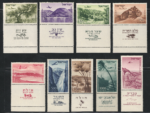 1953-56 ISRAELE, # A9-A17 Posta Aerea, Vedute con appendice, MNH**