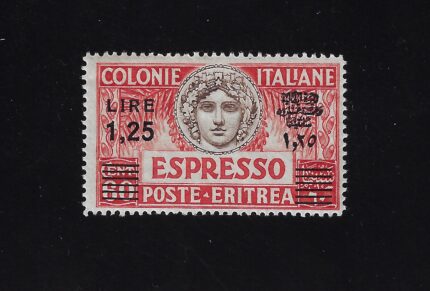 1936 Eritrea, Espresso # 10, dentellatura 14, 1,25 su 60 cent, MNH**
