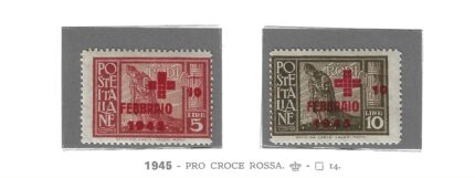 1944 Egeo Occupazione Tedesca, Pro Croce Rossa # 132-33, MNH**