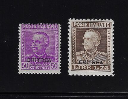 1928-29 Eritrea,Francobolli d' Italia sovrastampati Eritrea # 136-37, MNH**