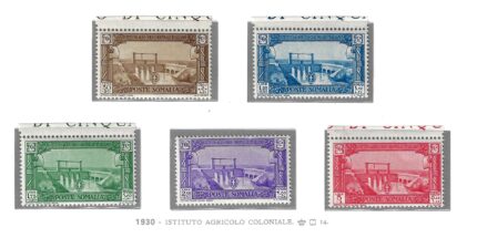 1930 Somalia Italiana, Istituto Coloniale # 144-48, MNH**