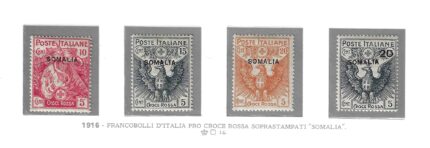 1916 Somalia, Croce Rossa # 19-22, MNH**