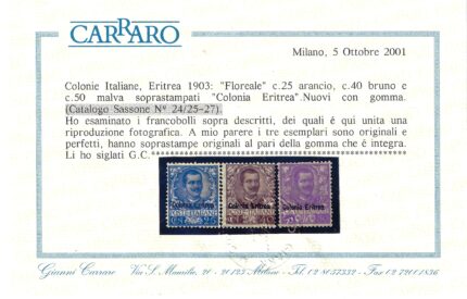 1903 Eritrea, stemmi ed Effige Vittorio Emanuele III  # 19-29,  MNH**