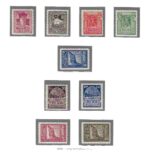 1929 Egeo, Serie Pittorica, dentellata 11, # 3/11, 9 valori, MNH**