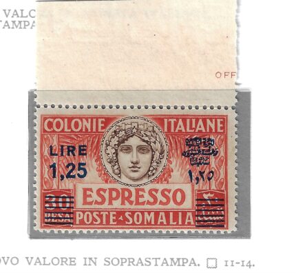 1940 Somalia Italiana, Espresso con nuovo valore # 8, dentellato 14, MNH**