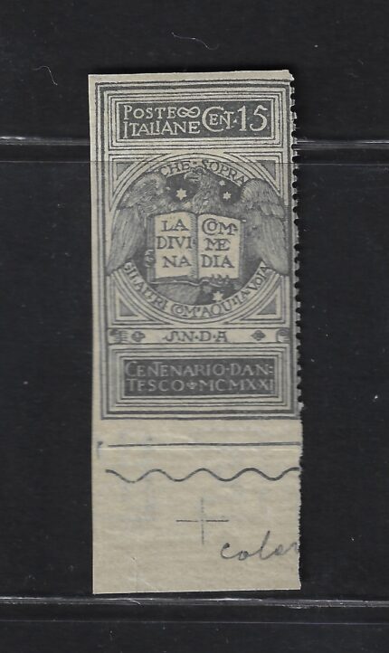 1921 Italia - Regno, Dante 15 cent grigio, non emesso # 116AIc - MNH**