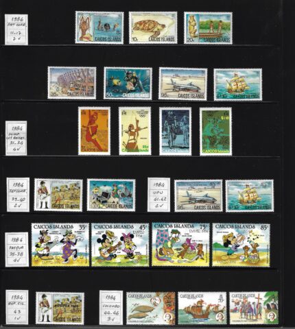 1981/1985 Caicos Islands, Collezione completa # 1-73, MNH**