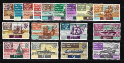 1970-74 British Virgin Islands, Stanley Gibbons # 240-56, Navi, MNH**