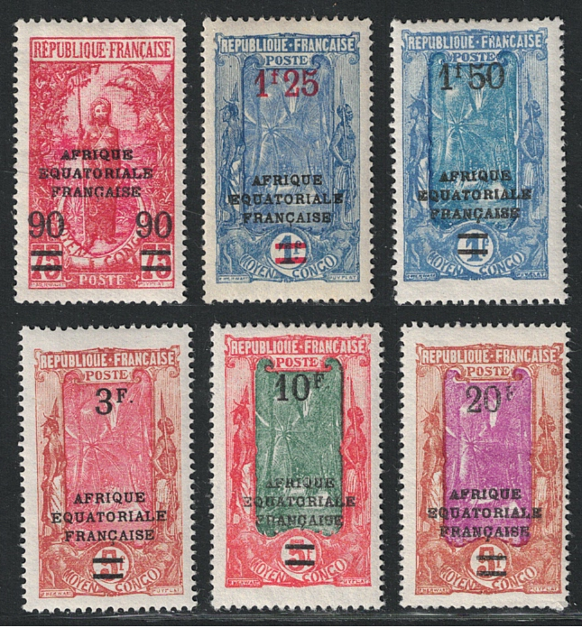 100-05 1926-27 Congo Francese, Yvert # 100-05, MH* - immagine 1
