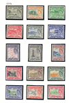 1954 St. Kitts Nevis, Stanley Gibbons # 106a-118 - MNH**