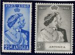 1949 Antigua, Stanley Gibbons # 112-13, Royal Silver Wedding, MNH**