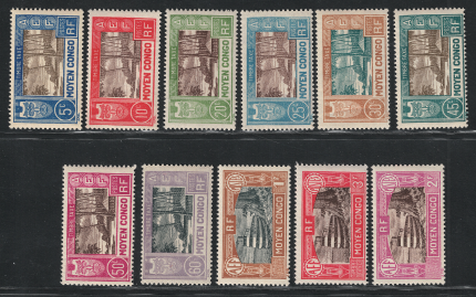 1930 Congo Francese, Yvert # 12-22, Tasse, MH*
