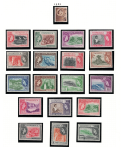 1953 Dominica, Stanley Gibbons # 140-58, Elisabetta II, MNH**