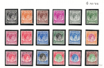 1948-52 Singapore, Stanley Gibbons # 16-30, Giorgio VI, MNH**