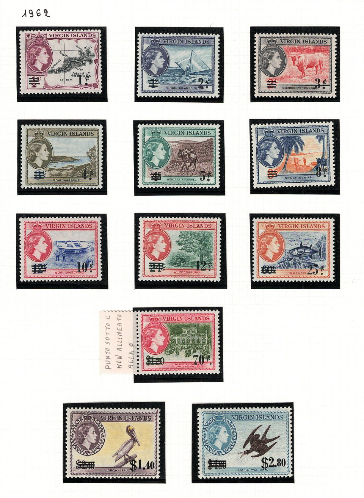 162-73 1962 British Virgin Islands - Stanley Gibbons # 162-73, MNH** - immagine 1