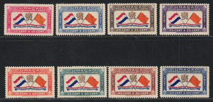 1941 Curacao, Posta Aerea # 17-24, Principe Bernhard, MH*