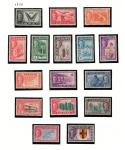 1950 Sarawak, Giorgio VI, Stanley Gibbons # 171-85, MNH**