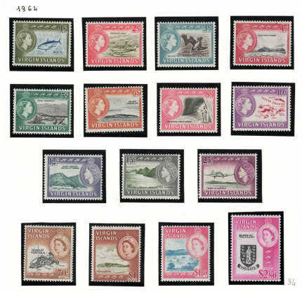 1964-68 British Virgin Islands - Stanley Gibbons # 178-92, MNH**