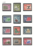 1957-63 Pitcairn Islands, Stanley Gibbons # 18-28, Effigi Elisabetta II, MNH**