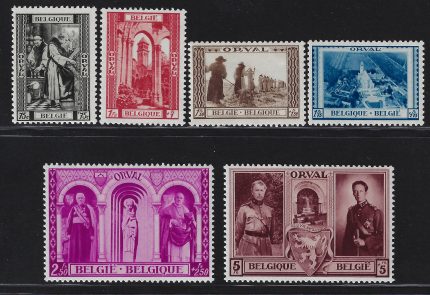 1939 Belgio, Catalogo Unificato # 513-18, 6 valori, Orval, MNH**