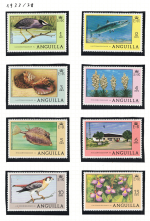 1977-78 Anguilla, Serie Ordinaria, Flora e Fauna, Yvert # 242-48+269-77, MNH**