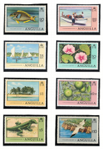 1977-78 Anguilla, Serie Ordinaria, Flora e Fauna, Yvert # 242-48+269-77, MNH** - immagine 2