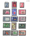 1962-67 Fiji, Stanley Gibbons # 311-25, 15 valori, Elisabetta II, MNH**