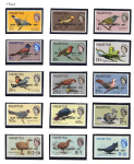 1969-73 Mauritius, Uccelli Self Government Stanley Gibbons # 349-63, MNH**