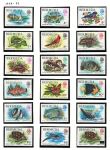 1978-87 Bermuda # 353-69+497 Uccelli e Pesci - MNH**