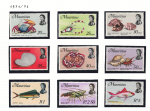1969-73 Mauritius, Pesci Glazed Ordinary Paper, SG # 388a-398a, MNH**