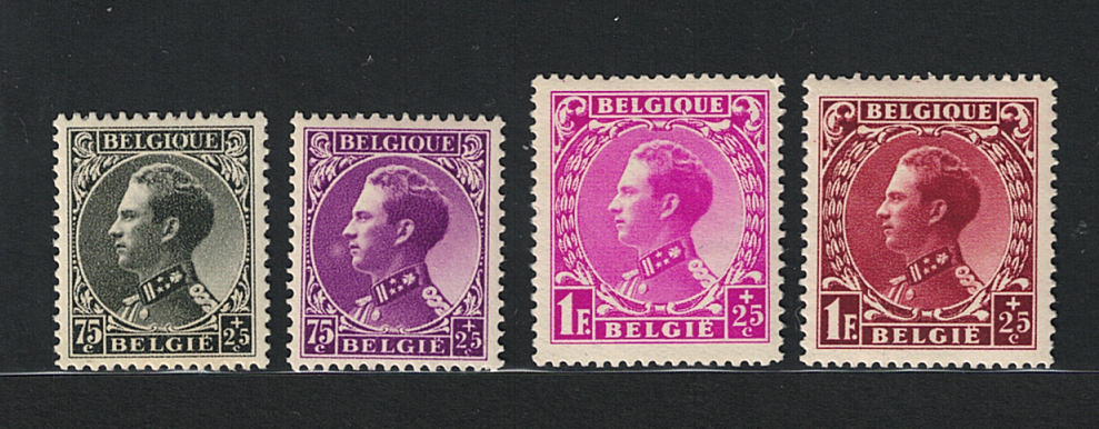 390 1934 Belgio, Leopoldo III, Catalogo Unificato # 390-93, MNH** - immagine 1