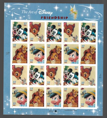 2004 Stati Uniti, Cinema d'animazione Walt Disney, 20 valori # 3990-93, MNH**