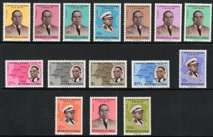 1961 Congo Belga, #329/36,Presidente Kasavubu, MNH**