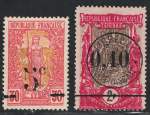 1900 Congo Francese, Yvert # 46-47, Francobolli soprastampati, Usati