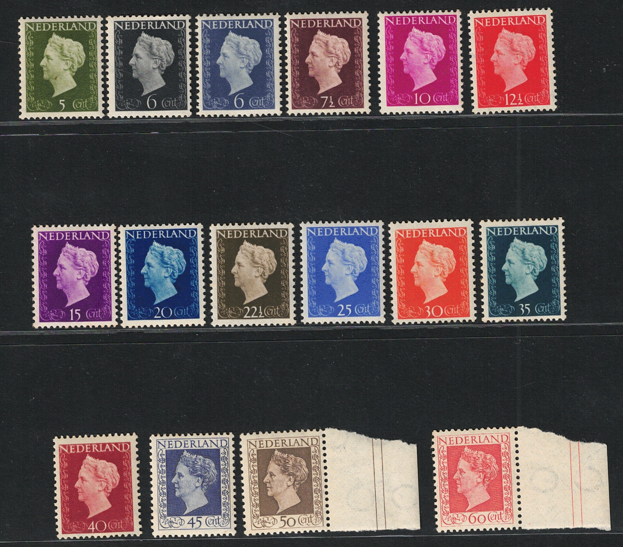 466 1947-48 Olanda, Regina Guglielmina, Catalogo Unificato # 466-77C, MNH** - immagine 1