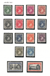 1938-51 Nigeria, Stanley Gibbons # 49-59c, Serie di 16 valori, MNH**