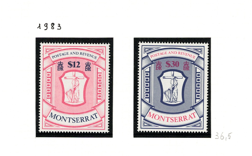 521-22 1983 Montserrat, Yvert # 521-22 Simboli Colonia, MNH** - immagine 1