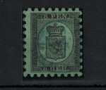 1866-70  Finlandia # 6, Stemma 8 p. nero su verde - Usato