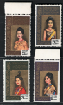 1968 Thailandia, Stanley Gibbons # 606-09, Regina Sirikit's, 4 valori, MNH**