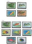 1988-90 Bahamas, Catalogo Yvert e Tellier # 669-72+713-20, Pesci, MNH**
