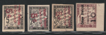 1892 Congo Francese, Yvert # 8-11, Tasse Soprastampate, MH*