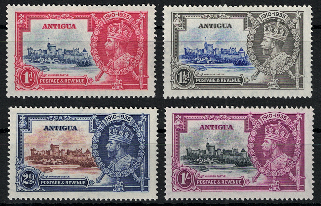 91-94 1935 Antigua, Stanley Gibbons # 91-94, Silver Jubilee, MNH** - immagine 1